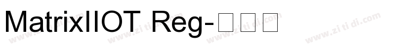 MatrixIIOT Reg字体转换